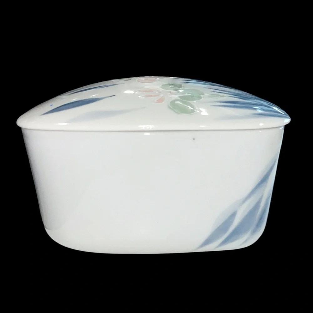 Otagiri Japanese Porcelain Trinket Box – Lidded Vanity Box / Grandmillennial